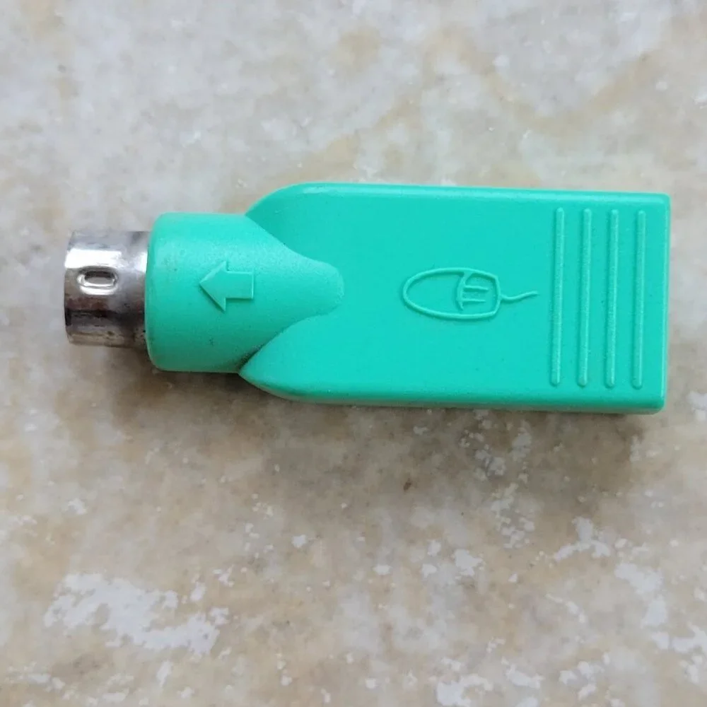 USB Female to PS/2 Mouse Male Passive Adapter, Green